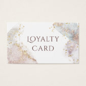 Glitter waterverf vormt loyaliteitskaart visitekaartje (Voorkant)