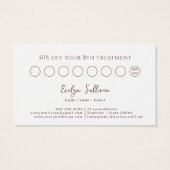 Glitter waterverf vormt loyaliteitskaart visitekaartje (Achterkant)