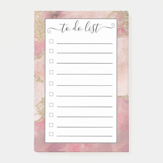 Glitter waterverf wash ombre takenlijst" post-it® notes (Voorkant)