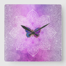 *~* Glitter Waterverf Yoga Butterfly Mandala