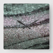 Glitter Waves Glam 1 Vierkante Klok (Voorkant)