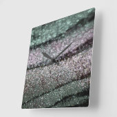 Glitter Waves Glam 1 Vierkante Klok (Hoek)