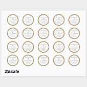 Glitter Weddenschap Gold Retouradres Ronde Sticker (Vel)