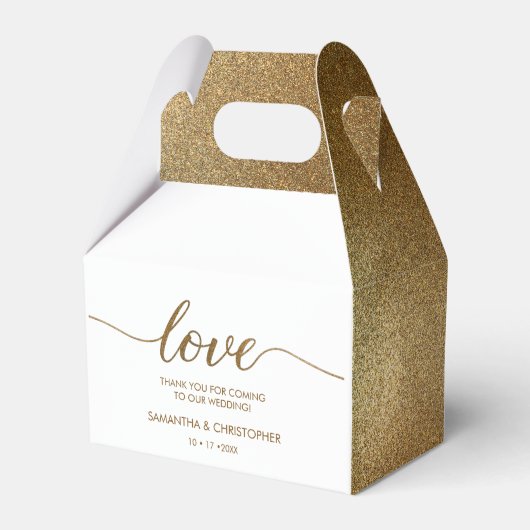 Glitter Weddenschap op maat Bedankdoosjes (Achterkant)