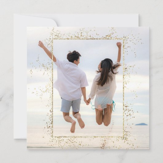 *~* Glitter - Weddenschap Website AR6 Opslaan Datu Save The Date (Achterkant)