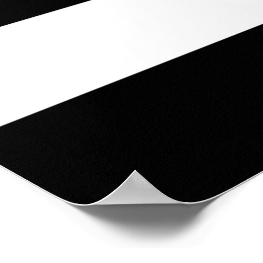 Glitter Wedding Sign on Black and White Stripes Poster (Hoek)