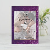 Glitter Wedding Uitnodiging (Staand voorkant)