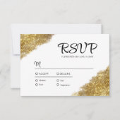 Glitter Wedding Verloving RSVP (Voorkant)