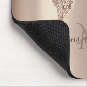 Glitter Wereldkaart Reis Monogram Muismat (Hoek)