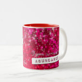 Glitter wet inzake onttrekkingsdichtheid Inspirere Tweekleurige Koffiemok (Voorkant rechts)