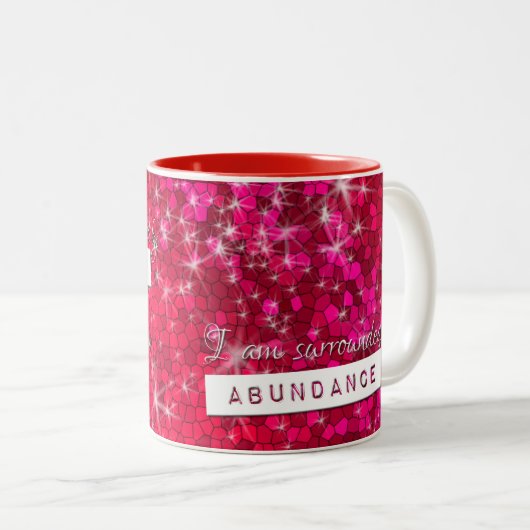 Glitter wet inzake onttrekkingsdichtheid Inspirere Tweekleurige Koffiemok (Voorkant rechts)