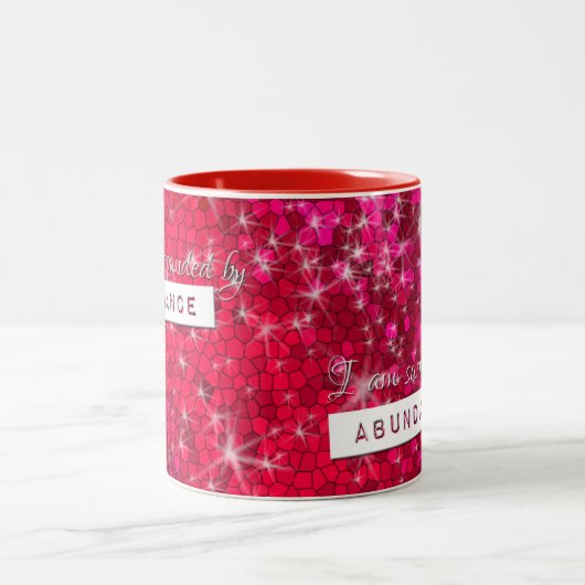 Glitter wet inzake onttrekkingsdichtheid Inspirere Tweekleurige Koffiemok (Center)