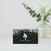 Glitter Whisk Colorful Confetti, Black  Visitekaartje (Staand voorkant)