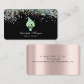 Glitter Whisk Colorful Confetti, Black  Visitekaartje (Voorkant / Achterkant)