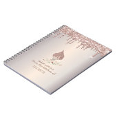 Glitter Whisk Rose Gold Glitter Drips Bakery    Notitieboek (Linkerzijde)
