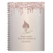 Glitter Whisk Rose Gold Glitter Drips Bakery    Notitieboek (Voorkant)