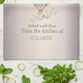 Glitter Whisk Rose Gold Glitter Drips Bakery Theedoek (Gevouwen)