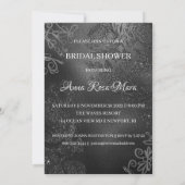 *~* Glitter White Bridal Dress Bridal Gown Shower Kaart (Achterkant)