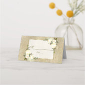 Glitter White Floral Wedal Table Number Plaatskaartje (Voorkant)