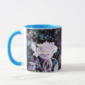 Glitter White Rose en Butterflies Coffee Mok (Links)