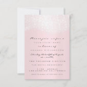 Glitter White roze Vrijgezellenfeest Sweet 16th Kaart (Voorkant)