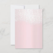 Glitter White roze Vrijgezellenfeest Sweet 16th Kaart (Achterkant)