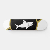 Glitter White Shark Skateboard (Horizontaal)