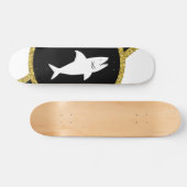 Glitter White Shark Skateboard (Horizontaal)