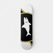 Glitter White Shark Skateboard (Voorkant)