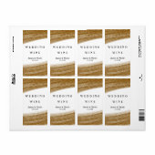 Glitter & White Sparkle Elegant Wine Labels (Full Sheet)