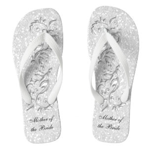 Glitter White   Weddenschap Teenslippers