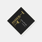 glitter, wijn, griesachtig, Cocktail Paper Napkins Servet (Hoek)