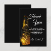 glitter, wijn, volwassene, bedankkaart (Voorkant / Achterkant)