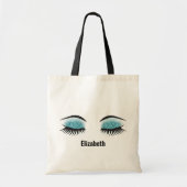 Glitter wimpers tote bag (Voorkant)