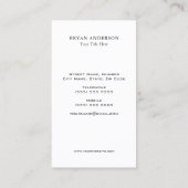 Glitter Wine Bartender Sommelier Monogram Visitekaartje (Achterkant)