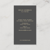 Glitter Wine Bartender Sommelier Monogram Visitekaartje (Achterkant)