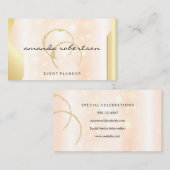 Glitter Wine Stain | Boke | Goudflessen Visitekaartje (Voorkant / Achterkant)