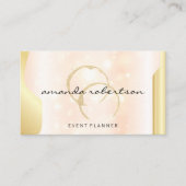 Glitter Wine Stain | Boke | Goudflessen Visitekaartje (Voorkant)