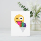 glitter wink emoji briefkaart (Staand voorkant)