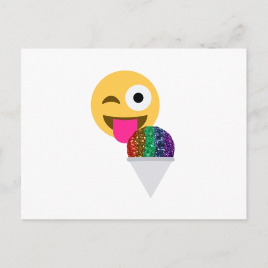 glitter wink emoji briefkaart (Voorkant)