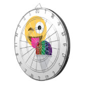 glitter wink emoji dartbord (Voorkant Rechts)