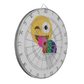 glitter wink emoji dartbord (Voorkant Links)