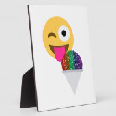glitter wink emoji fotoplaat (Zijkant)