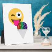 glitter wink emoji fotoplaat (Zijkant)