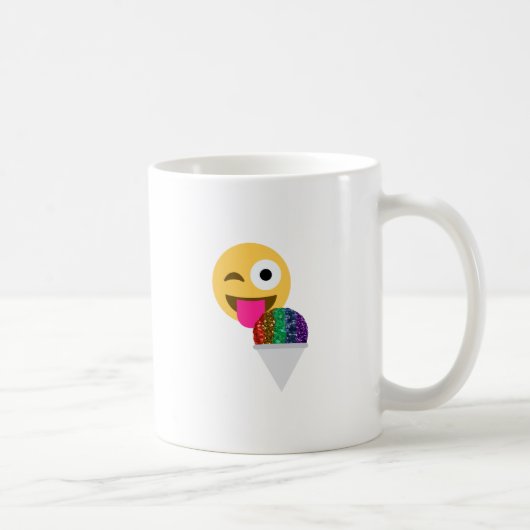 glitter wink emoji koffiemok (Rechts)