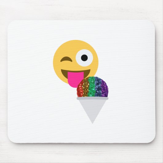 glitter wink emoji muismat (Voorkant)