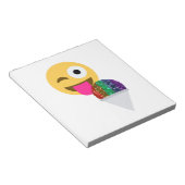 glitter wink emoji notitieblok (Schuin)