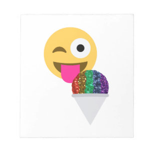 glitter wink emoji notitieblok