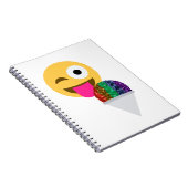 glitter wink emoji notitieboek (Rechterzijde)