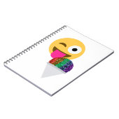 glitter wink emoji notitieboek (Linkerzijde)